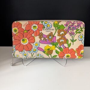EUC Coach New York 1941 Collection Floral Leather Zipper Wallet